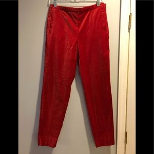 Boden size 6 red velvet pants